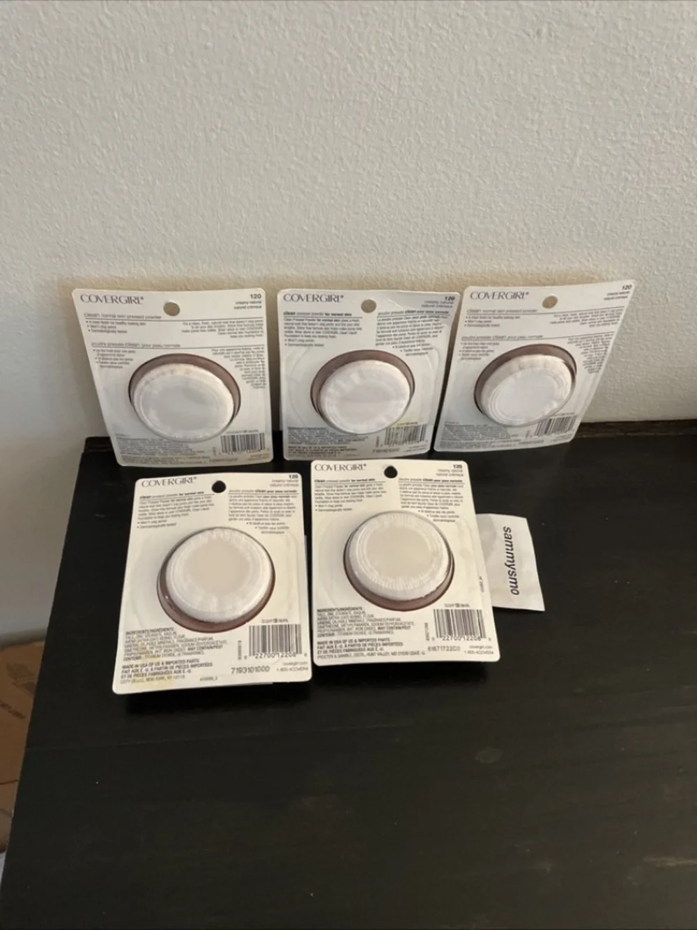 Covergirl Clean Pressed Powder 120 Creamy Natural Original Talc x5